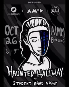 haunted hallway event poster
